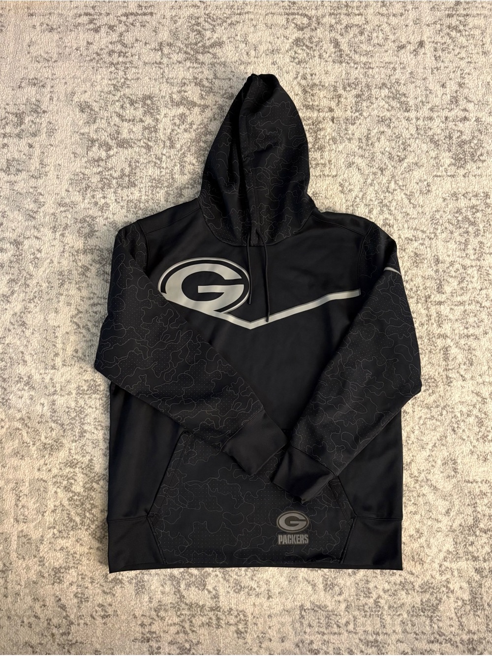 Men’s Large Nike Black & Grey Green Bay Packers Hoodie